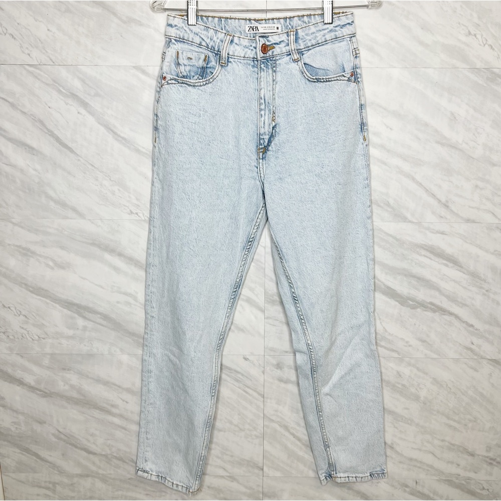 Zara High Rise Mom Jeans 6